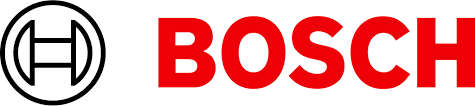 Bosch logo featuring a black mechanical symbol on the left and the word "BOSCH" in bold red letters on the right.