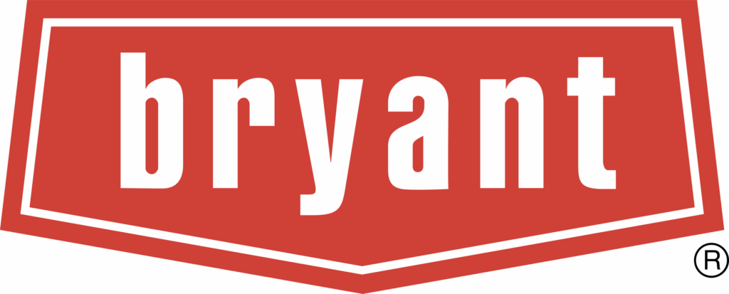 Red geometric logo with the word "bryant" in lowercase white letters centered inside, followed by a registered trademark symbol.