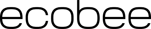 The image shows the Ecobee logo with the word "ecobee" in a modern, lowercase black font on a white background.