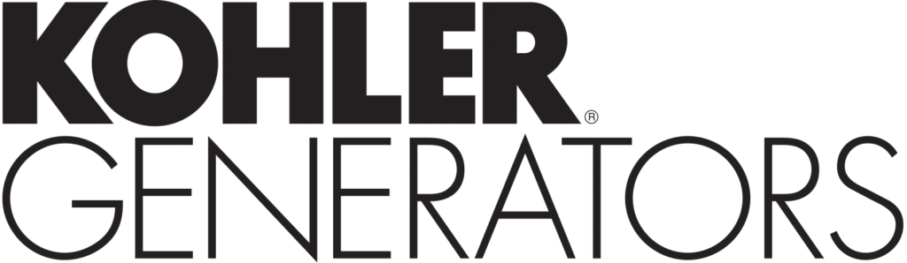 The image displays the black and white logo for Kohler Generators, with "KOHLER" in bold uppercase letters above "GENERATORS" in a thin font.